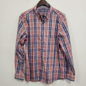 Vineyard Vines Mens On The Go Performance Plaid Button Down Shirt Size L Preppy